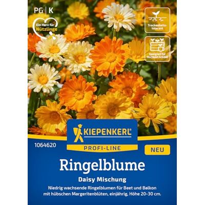 Kiepenkerl Ringelblumensamen "Daisy Mischung" 1064620, Sommerblumensaat Niedrig wachsende Ringelblumenpflanzen für Beet und Balkon, Blumenwiese, einjährig Kiepenkerl Ringelblumensamen "Daisy Mischung" 1064620, Sommerblumensaat Niedrig wachsende Ringelblumenpflanzen für Beet und Balkon, Blumenwiese, einjährig