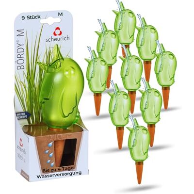 Scheurich Wasserspender Bördy M 9 x Grün 220ml Füllmenge Bewässerungskugel klein mit Ton Fuß Wasserspender Pflanzen und Blumen Terrakotta Stiel Scheurich Wasserspender Bördy M 9 x Grün 220ml Füllmenge Bewässerungskugel klein mit Ton Fuß Wasserspender Pflanzen und Blumen Terrakotta Stiel