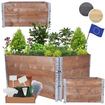 MODO24 Hochbeet Holz, Blumenkasten, Gartenbeet, 60x120x100 cm, Braun Robustes Kräuterbeet & Gemüsebeet aus Kiefernholz, Dekorativer Pflanzkasten & Blumenbeet für Garten, Balkon & Terrasse MODO24 Hochbeet Holz, Blumenkasten, Gartenbeet, 60x120x100 cm, Braun Robustes Kräuterbeet & Gemüsebeet aus Kiefernholz, Dekorativer Pflanzkasten & Blumenbeet für Garten, Balkon & Terrasse