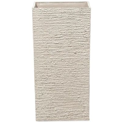 Beliani Stilvoller Blumentopf beige 30x30x60 cm Steingemisch Tenno Beliani Stilvoller Blumentopf beige 30x30x60 cm Steingemisch Tenno