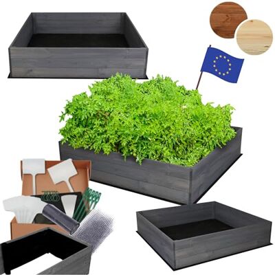 MODO24 Hochbeet Holz, Blumenkasten, Gartenbeet, 27x83x60 cm, Grau Robuster Pflanzkübel & Blumenbeet für Garten, Terrasse & Balkon, Hochbeet für Gemüsegarten, Naturholz Holzbeet Anzuchtbeet MODO24 Hochbeet Holz, Blumenkasten, Gartenbeet, 27x83x60 cm, Grau Robuster Pflanzkübel & Blumenbeet für Garten, Terrasse & Balkon, Hochbeet für Gemüsegarten, Naturholz Holzbeet Anzuchtbeet