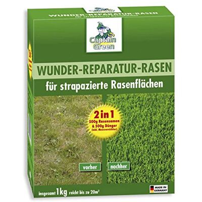 Captain Green Rasensamen Dünger "Wunder Reparatur Rasen" 1 kg Captain Green Rasensamen Dünger "Wunder Reparatur Rasen" 1 kg