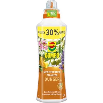Compo Mediterraner Pflanzendünger – Spezial-Flüssigdünger für mediterrane Pflanzen – 1,3 L Compo Mediterraner Pflanzendünger – Spezial-Flüssigdünger für mediterrane Pflanzen – 1,3 L