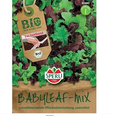 Sperli BIO Salat Babyleaf (Celinet und Tamarindo) 3 m Saatband Sperli BIO Salat Babyleaf (Celinet und Tamarindo) 3 m Saatband