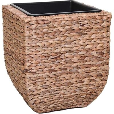 VIVANNO Pflanzkübel Wasserhyazinthe Asia 40 Natur Blumentopf 40x35x35 cm Nachhaltiges Pflanzgefäß aus Handarbeit, inkl. PE-Einsatz, eleganter Pflanzen-Kübel für Innenräume in Natur-Optik. VIVANNO Pflanzkübel Wasserhyazinthe Asia 40 Natur Blumentopf 40x35x35 cm Nachhaltiges Pflanzgefäß aus Handarbeit, inkl. PE-Einsatz, eleganter Pflanzen-Kübel für Innenräume in Natur-Optik.