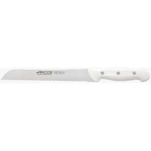 Arcos Brotmesser Edelstahl NITRUM, Gezahnt, 210 mm Klinge, Weißer Polypropylen-Griff, Langlebig und Präzise, Artika Serie Arcos Brotmesser Edelstahl NITRUM, Gezahnt, 210 mm Klinge, Weißer Polypropylen-Griff, Langlebig und Präzise, Artika Serie