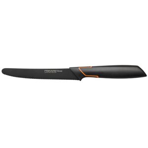 Fiskars Tomatenmesser, Modernes Design, Gezahnte Klinge, Gesamtlänge: 25 cm, Qualitätsstahl/Kunststoff, Edge, 1003092, Schwarz Fiskars Tomatenmesser, Modernes Design, Gezahnte Klinge, Gesamtlänge: 25 cm, Qualitätsstahl/Kunststoff, Edge, 1003092, Schwarz