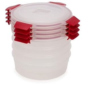 Joseph Joseph Nest Lock Runde Frischhaltedosen Kunststoff mit Deckel, 4 Stück Vorratsdosen Set, Aufbewahrungsbox & Küchen Organizer, Meal Prep Boxen, 1L Joseph Joseph Nest Lock Runde Frischhaltedosen Kunststoff mit Deckel, 4 Stück Vorratsdosen Set, Aufbewahrungsbox & Küchen Organizer, Meal Prep Boxen, 1L