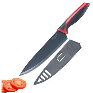 Westmark Chef-/Küchenmesser, Klingenlänge: 20 cm, breite Klinge, mit Klingenschutz, Rostfreier Edelstahl/Kunststoff, Anthrazit/Rot, 14542280 Westmark Chef-/Küchenmesser, Klingenlänge: 20 cm, breite Klinge, mit Klingenschutz, Rostfreier Edelstahl/Kunststoff, Anthrazit/Rot, 14542280