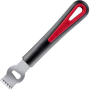 Westmark Zitronenschaber/Zestenreißer mit Kanneliermesser, Länge: 16,5 cm, Rostfreier Edelstahl/Kunststoff, Gallant, Schwarz/Rot, 29302270 Westmark Zitronenschaber/Zestenreißer mit Kanneliermesser, Länge: 16,5 cm, Rostfreier Edelstahl/Kunststoff, Gallant, Schwarz/Rot, 29302270