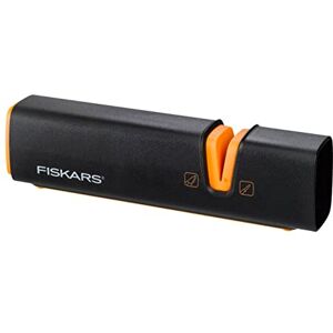 Fiskars Messerschärfer für scharfe Messerklingen aus Stahl, Keramikschleifstein, Edge, Roll-Sharp, Schwarz/Orange, 1003098 Fiskars Messerschärfer für scharfe Messerklingen aus Stahl, Keramikschleifstein, Edge, Roll-Sharp, Schwarz/Orange, 1003098