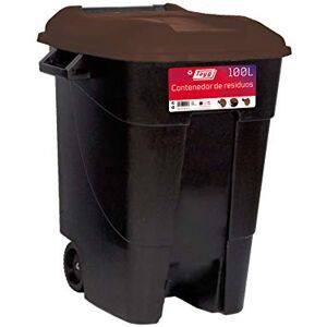 Tayg Eco Mülltonne 100 Liter mit schwarzem Boden und braunem Deckel Tayg Eco Mülltonne 100 Liter mit schwarzem Boden und braunem Deckel