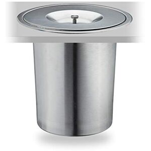 Relaxdays Mülleimer für Arbeitsplatte, 8 l, Edelstahl, für Biomüll, Einbaumülleimer mit Deckel, HxD: 25 x 27 cm, Silber Relaxdays Mülleimer für Arbeitsplatte, 8 l, Edelstahl, für Biomüll, Einbaumülleimer mit Deckel, HxD: 25 x 27 cm, Silber