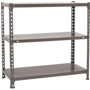Simon Rack Schwerlastregal, 900x900x400 mm, Bis 70 kg Belastbar, 3 Verstellbare Ablagen, Kellerregal, Lagerregal, Grau Ecoclick Simon Rack Schwerlastregal, 900x900x400 mm, Bis 70 kg Belastbar, 3 Verstellbare Ablagen, Kellerregal, Lagerregal, Grau Ecoclick