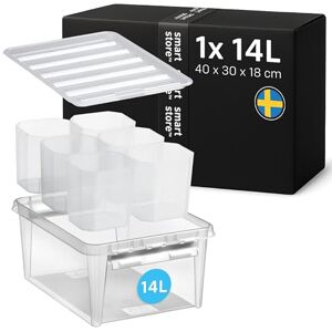 SmartStore Aufbewahrungsbox mit Deckel Classic 14L (40x30x18cm) Stapelbare Box mit Deckel Lebensmittelechte Kunststoffbox Plastikbox mit Deckel & verstärkten Ecken 10 Jahre Garantie SmartStore Aufbewahrungsbox mit Deckel Classic 14L (40x30x18cm) Stapelbare Box mit Deckel Lebensmittelechte Kunststoffbox Plastikbox mit Deckel & verstärkten Ecken 10 Jahre Garantie