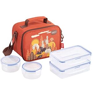 Jata Hogar HPOR7055 Kühltasche für Lebensmittel, 5 Liter Fassungsvermögen, isoliert, kalt/warm, aus recyceltem Kunststoff, mit 4 Behältern Jata Hogar HPOR7055 Kühltasche für Lebensmittel, 5 Liter Fassungsvermögen, isoliert, kalt/warm, aus recyceltem Kunststoff, mit 4 Behältern