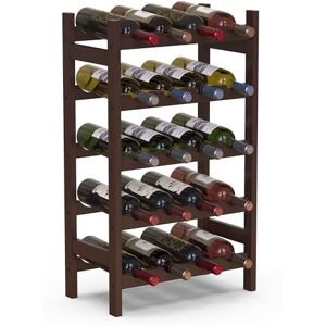 BAKAJI Weinregal aus Bambusholz mit 20 Fächern für Champagner, Flaschenregal für Bar, Wohnzimmer, Küche, Bistro, Restaurant, 43,5 x 24,5 x 73 cm (Nussbaum) BAKAJI Weinregal aus Bambusholz mit 20 Fächern für Champagner, Flaschenregal für Bar, Wohnzimmer, Küche, Bistro, Restaurant, 43,5 x 24,5 x 73 cm (Nussbaum)