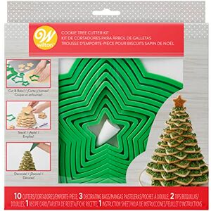 Wilton 2104-5919 Gingerbread Cookie Tree Cutter Ausstechformen-Set für Keksbaum, Kunststoff, grün Wilton 2104-5919 Gingerbread Cookie Tree Cutter Ausstechformen-Set für Keksbaum, Kunststoff, grün