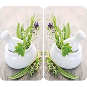 WENKO Herdabdeckplatte Universal Mod. Kräutergarten, höhenverstellbar für alle Herdarten, Schneidebrett und Spritzschutz, Glas, 30 x 52 cm, 2-teilig WENKO Herdabdeckplatte Universal Mod. Kräutergarten, höhenverstellbar für alle Herdarten, Schneidebrett und Spritzschutz, Glas, 30 x 52 cm, 2-teilig