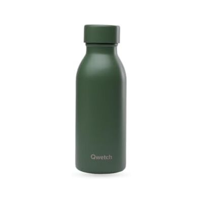 QWETCH Isolierflasche 350 ml, Farbe Khaki – ICON – Ultrakompakte und elegante Flasche aus recyceltem Edelstahl, 24 Stunden kalt/12 Stunden heiß – Wasserdicht und nomadisch QWETCH Isolierflasche 350 ml, Farbe Khaki – ICON – Ultrakompakte und elegante Flasche aus recyceltem Edelstahl, 24 Stunden kalt/12 Stunden heiß – Wasserdicht und nomadisch