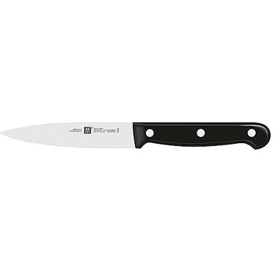 ZWILLING Twin Chef Spick-/Garniermesser, Klingenlänge: 10 cm, Kleines Klingenblatt, Rostfreier Spezialstahl/Kunststoff-Griff im Nietendesign, Schwarz ZWILLING Twin Chef Spick-/Garniermesser, Klingenlänge: 10 cm, Kleines Klingenblatt, Rostfreier Spezialstahl/Kunststoff-Griff im Nietendesign, Schwarz
