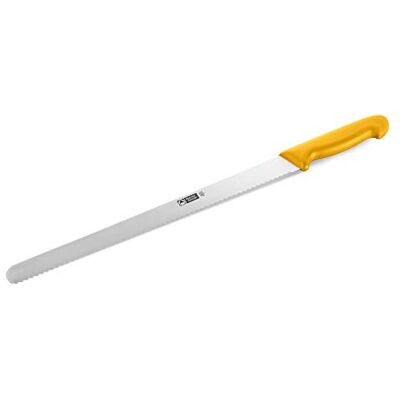 Thermohauser Konditormesser (Stahl, rostfrei), einseitiger Wellenschliff, mit gelbem Kunststoffgriff, Klinge 36 cm, Gelb Thermohauser Konditormesser (Stahl, rostfrei), einseitiger Wellenschliff, mit gelbem Kunststoffgriff, Klinge 36 cm, Gelb