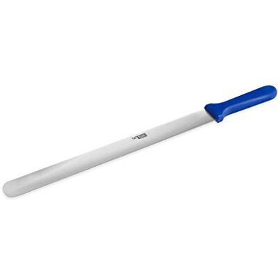 Thermohauser Bäckermesser (Stahl, rostfrei), einseitig geschliffen, mit blauem Kunststoffgriff, Klinge 36 cm Thermohauser Bäckermesser (Stahl, rostfrei), einseitig geschliffen, mit blauem Kunststoffgriff, Klinge 36 cm