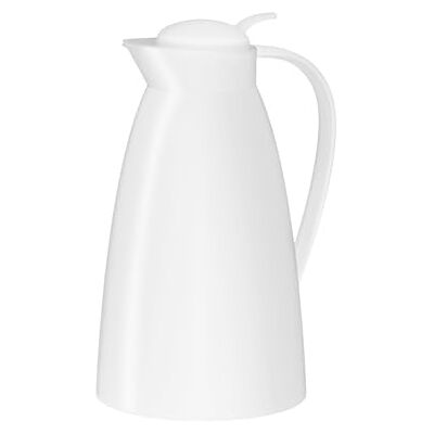 alfi ECO 1,0l, Coconut White, Isolierkanne mit hygienischem Hartglaseinsatz aus Kunststoff, Drehverschluss mit bequemer Drucktaste, Ausgießen mit Einer Hand, ideal als Kaffeekanne, Teekanne, BPA-frei alfi ECO 1,0l, Coconut White, Isolierkanne mit hygienischem Hartglaseinsatz aus Kunststoff, Drehverschluss mit bequemer Drucktaste, Ausgießen mit Einer Hand, ideal als Kaffeekanne, Teekanne, BPA-frei