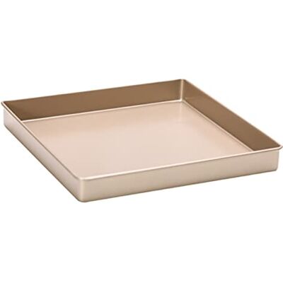 DUO 11 Zoll Kohlenstoffstahl Backwaren Backpfanne goldene Multifunktionsbraten mit Kochofenschalen for Kuchenpizza Brot DUO 11 Zoll Kohlenstoffstahl Backwaren Backpfanne goldene Multifunktionsbraten mit Kochofenschalen for Kuchenpizza Brot