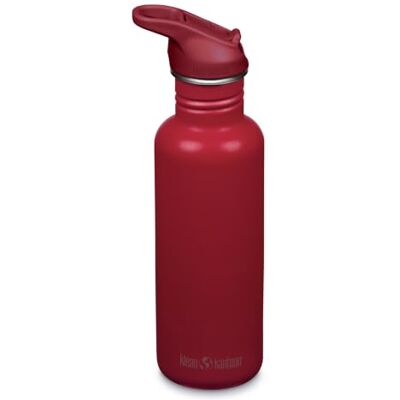 Klean Kanteen Classic Trinkflasche 800 ml Edelstahl, Garnet, leichte Sportflasche mit Flip Sport Cap auslaufsicher, BPA frei, Wasserflasche für Sport Schule Outdoor Klean Kanteen Classic Trinkflasche 800 ml Edelstahl, Garnet, leichte Sportflasche mit Flip Sport Cap auslaufsicher, BPA frei, Wasserflasche für Sport Schule Outdoor