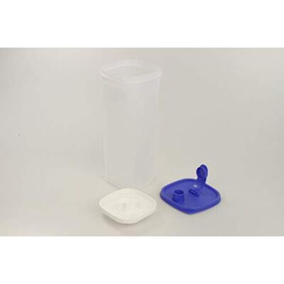 Tupperware Erfrischer 2,0 L blau mit Sieb Eidgenosse Saft Kanne Mess & Go Tupperware Erfrischer 2,0 L blau mit Sieb Eidgenosse Saft Kanne Mess & Go