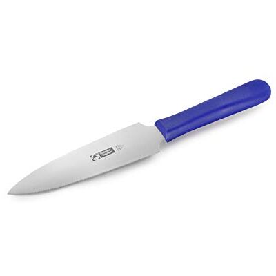 Thermohauser Tortenmesser (Stahl, rostfrei), beidseitiger Sägen- und Flachschliff, blauer Kunststoffgriff, Klinge 16 cm Thermohauser Tortenmesser (Stahl, rostfrei), beidseitiger Sägen- und Flachschliff, blauer Kunststoffgriff, Klinge 16 cm