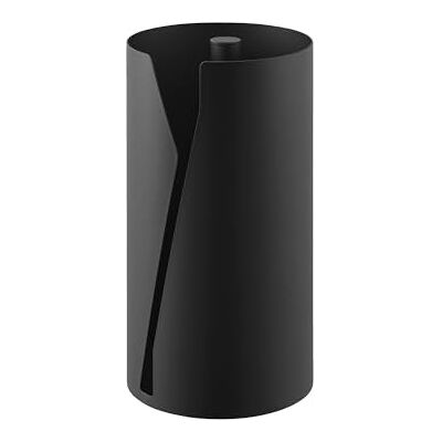 YAMAZAKI Tower Runder Küchenrollenhalter aus Stahl/Polypropylen Schutz vor Staub/Spritzern, mit Deckel, Einhandbedienung 16 x 16 x 30,2 cm, Japanisches Design, schwarz YAMAZAKI Tower Runder Küchenrollenhalter aus Stahl/Polypropylen Schutz vor Staub/Spritzern, mit Deckel, Einhandbedienung 16 x 16 x 30,2 cm, Japanisches Design, schwarz