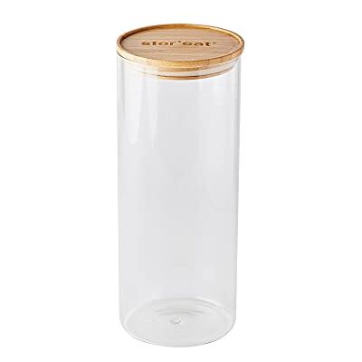 mastrad Vorratsglas – verbunden Stor'Eat – Borosilikatglas – schützt vor Feuchtigkeit – luftdichter Deckel – Farbe Bambus – BPA-frei – 2100 ml mastrad Vorratsglas – verbunden Stor'Eat – Borosilikatglas – schützt vor Feuchtigkeit – luftdichter Deckel – Farbe Bambus – BPA-frei – 2100 ml