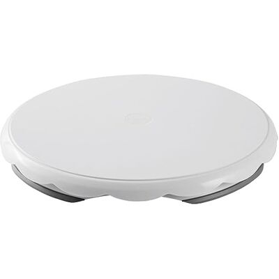 Wilton Basic Turntable Tortenplatte, Drehteller mit Kugellager zum Dekorieren von Kuchen & Torten bis 28 cm, 360º Drehbar Weiß Wilton Basic Turntable Tortenplatte, Drehteller mit Kugellager zum Dekorieren von Kuchen & Torten bis 28 cm, 360º Drehbar Weiß