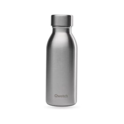QWETCH ICON Isolierflasche aus gebürstetem Edelstahl 350 ml, ultrakompakte und elegante Flasche aus recyceltem Edelstahl, 24 Stunden kalt/12 Stunden warm, wasserdicht und nomadisch QWETCH ICON Isolierflasche aus gebürstetem Edelstahl 350 ml, ultrakompakte und elegante Flasche aus recyceltem Edelstahl, 24 Stunden kalt/12 Stunden warm, wasserdicht und nomadisch
