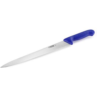 Thermohauser Kuchenmesser, Küchenmesser (Stahl, rostfrei), einseitig geschliffen, mit blauem Kunststoffgriff, Klinge 31 cm, Blau Thermohauser Kuchenmesser, Küchenmesser (Stahl, rostfrei), einseitig geschliffen, mit blauem Kunststoffgriff, Klinge 31 cm, Blau