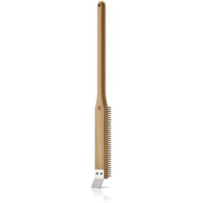 WMF Pizzaiolo Pro Pizzaofen‑Reinigungsbürste, Langer Griff 60 cm, mit Edelstahl‑Schaber und Borsten, ergonomisches Premium‑Akazienholz‑Design, für mühelose und sichere Ofenreinigung, 0415740011 WMF Pizzaiolo Pro Pizzaofen‑Reinigungsbürste, Langer Griff 60 cm, mit Edelstahl‑Schaber und Borsten, ergonomisches Premium‑Akazienholz‑Design, für mühelose und sichere Ofenreinigung, 0415740011