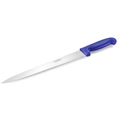 Thermohauser Kuchenmesser, Küchenmesser (Stahl, rostfrei), einseitiger Wellenschliff, mit blauem Kunststoffgriff, Klinge 31 cm Thermohauser Kuchenmesser, Küchenmesser (Stahl, rostfrei), einseitiger Wellenschliff, mit blauem Kunststoffgriff, Klinge 31 cm