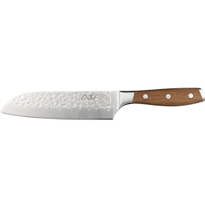 Rio Ashwood 13,5 cm Japanisches Santoku-Küchenmesser – Ultrascharfe Klinge Deutschem Edelstahl – Professionelles Kochmesser Antihaftbeschichteter Gehämmerter – Langlebiger Vollerl-Griff Rio Ashwood 13,5 cm Japanisches Santoku-Küchenmesser – Ultrascharfe Klinge Deutschem Edelstahl – Professionelles Kochmesser Antihaftbeschichteter Gehämmerter – Langlebiger Vollerl-Griff