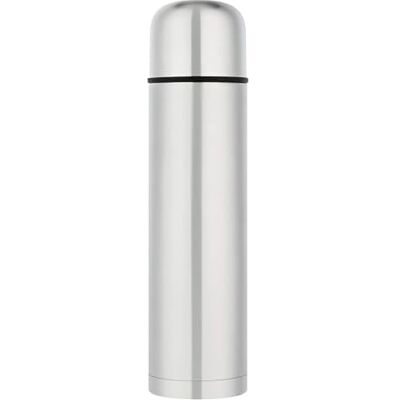 GRÄWE Thermosflasche, Edelstahl Trinkflasche, Thermoskanne, Isolierflasche für unterwegs mit Becher, Auslaufsicher, Spülmaschinengeeignet, Silber, 1 Liter GRÄWE Thermosflasche, Edelstahl Trinkflasche, Thermoskanne, Isolierflasche für unterwegs mit Becher, Auslaufsicher, Spülmaschinengeeignet, Silber, 1 Liter