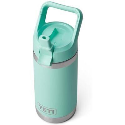 YETI Rambler Jr Kinder Trinkflasche 12 oz (354 ml) Seafoam – Edelstahl Trinkflasche mit Strohhalm, isolierte Wasserflasche für Kinder YETI Rambler Jr Kinder Trinkflasche 12 oz (354 ml) Seafoam – Edelstahl Trinkflasche mit Strohhalm, isolierte Wasserflasche für Kinder