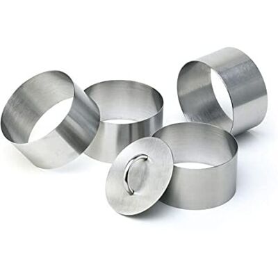 APS 110 Edelstahl Schaumspeiseringe nahtlos, 5-tlg. Set (4 Ringe + 1 Pusher), Ø 6 x 4, 5 cm APS 110 Edelstahl Schaumspeiseringe nahtlos, 5-tlg. Set (4 Ringe + 1 Pusher), Ø 6 x 4, 5 cm