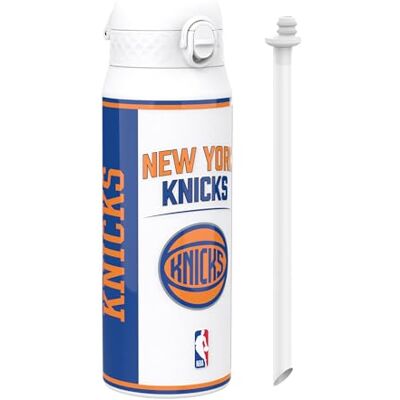 ion8 NBA New York Knicks Trinkflasche Mit Herausnehmbarem Strohhalm, 750ml/24oz, Auslaufsichere Isolierflasche, Leicht Zu Öffnen, Sicherer Verschluss, Spülmaschinenfest, Klappdeckel, Metallflasche ion8 NBA New York Knicks Trinkflasche Mit Herausnehmbarem Strohhalm, 750ml/24oz, Auslaufsichere Isolierflasche, Leicht Zu Öffnen, Sicherer Verschluss, Spülmaschinenfest, Klappdeckel, Metallflasche