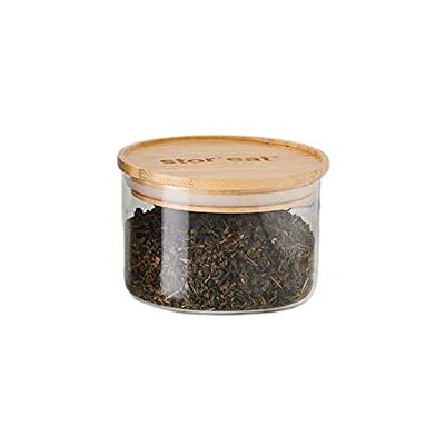 mastrad Stor'Eat Aufbewahrungsglas, Borosilikatglas, widerstandsfähig, schützt vor Feuchtigkeit, luftdichter Deckel, Farbe Bambus, BPA-frei, 400 ml mastrad Stor'Eat Aufbewahrungsglas, Borosilikatglas, widerstandsfähig, schützt vor Feuchtigkeit, luftdichter Deckel, Farbe Bambus, BPA-frei, 400 ml