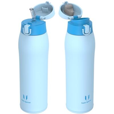 Super Sparrow Edelstahl Trinkflasche 950ml Thermosflasche 2 Deckel Super Sparrow Edelstahl Trinkflasche 950ml Thermosflasche 2 Deckel