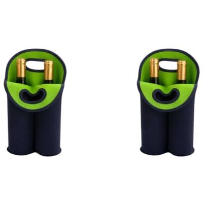 Generic 2er-Set Flaschenträger für Wein & Bier, 2 Fächer, Tragetasche Flaschenhülle mit Griff: Schützt beim Transport von Rotwein, Sekt, Bier und Wasser – ideal für Strand, Party, Restaurant. Generic 2er-Set Flaschenträger für Wein & Bier, 2 Fächer, Tragetasche Flaschenhülle mit Griff: Schützt beim Transport von Rotwein, Sekt, Bier und Wasser – ideal für Strand, Party, Restaurant.