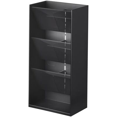 YAMAZAKI 5604 TOWER Makeup Storage Case, black, ABS Resin/Polycarbonate/Silicone, 12 x 7.7 x 25 cm YAMAZAKI 5604 TOWER Makeup Storage Case, black, ABS Resin/Polycarbonate/Silicone, 12 x 7.7 x 25 cm