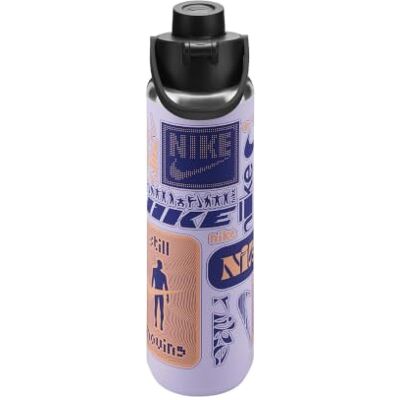 Nike SS Recharge Chug Bottle 24oz 709 ml Edelstahl Trinkflasche Sportflasche Training Graphic, Hydrangeas/Black/Deep Night/Apricot Agate Nike SS Recharge Chug Bottle 24oz 709 ml Edelstahl Trinkflasche Sportflasche Training Graphic, Hydrangeas/Black/Deep Night/Apricot Agate