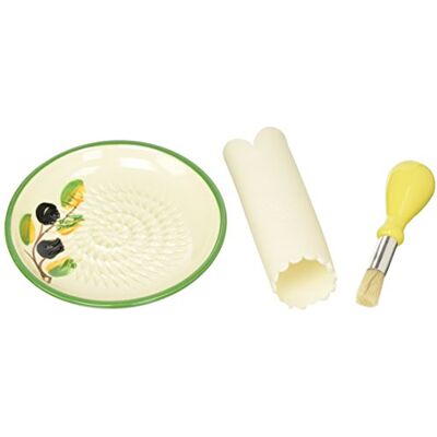 JOSKO Produkte 2722 Reibeteller Set Oliven Mediterran, Gelb JOSKO Produkte 2722 Reibeteller Set Oliven Mediterran, Gelb